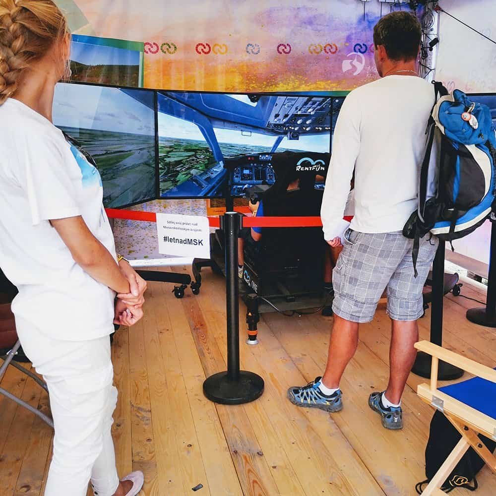 RoarFun Client Ostrava region immersive flight simulator entertainment on Colours of Ostrava Music festival event